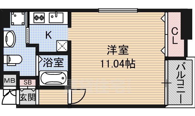 堺市堺区住吉橋町のマンションの間取り