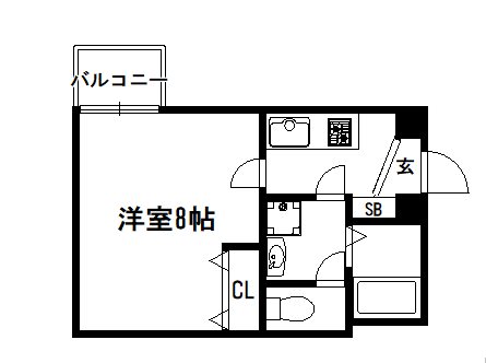 京都市伏見区深草西浦町７丁目のアパートの間取り