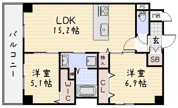 グランシャルール京町の間取り