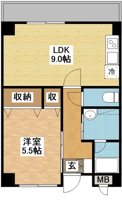 【長崎市本河内のマンションの間取り】