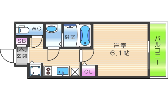 プレサンス上町台クレストの間取り