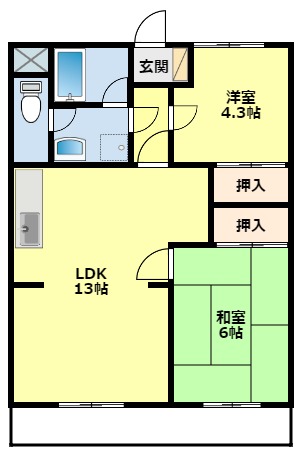 パープルマンションの間取り