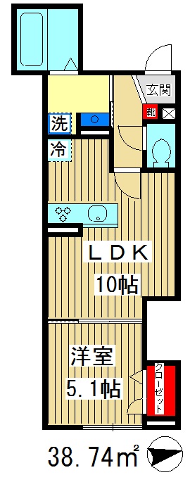 板橋区東新町のアパートの間取り