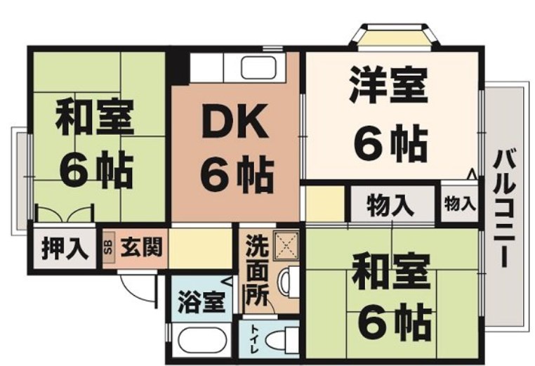 神戸市西区玉津町出合のアパートの間取り