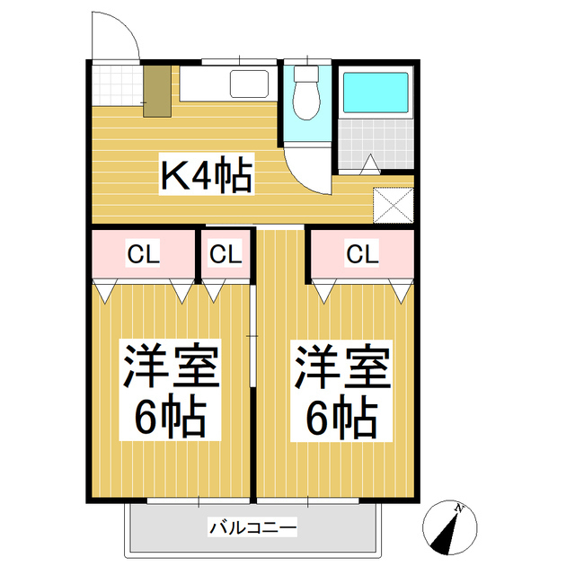 小屋坂アパートの間取り