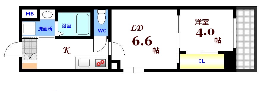 広島市中区西十日市町のマンションの間取り