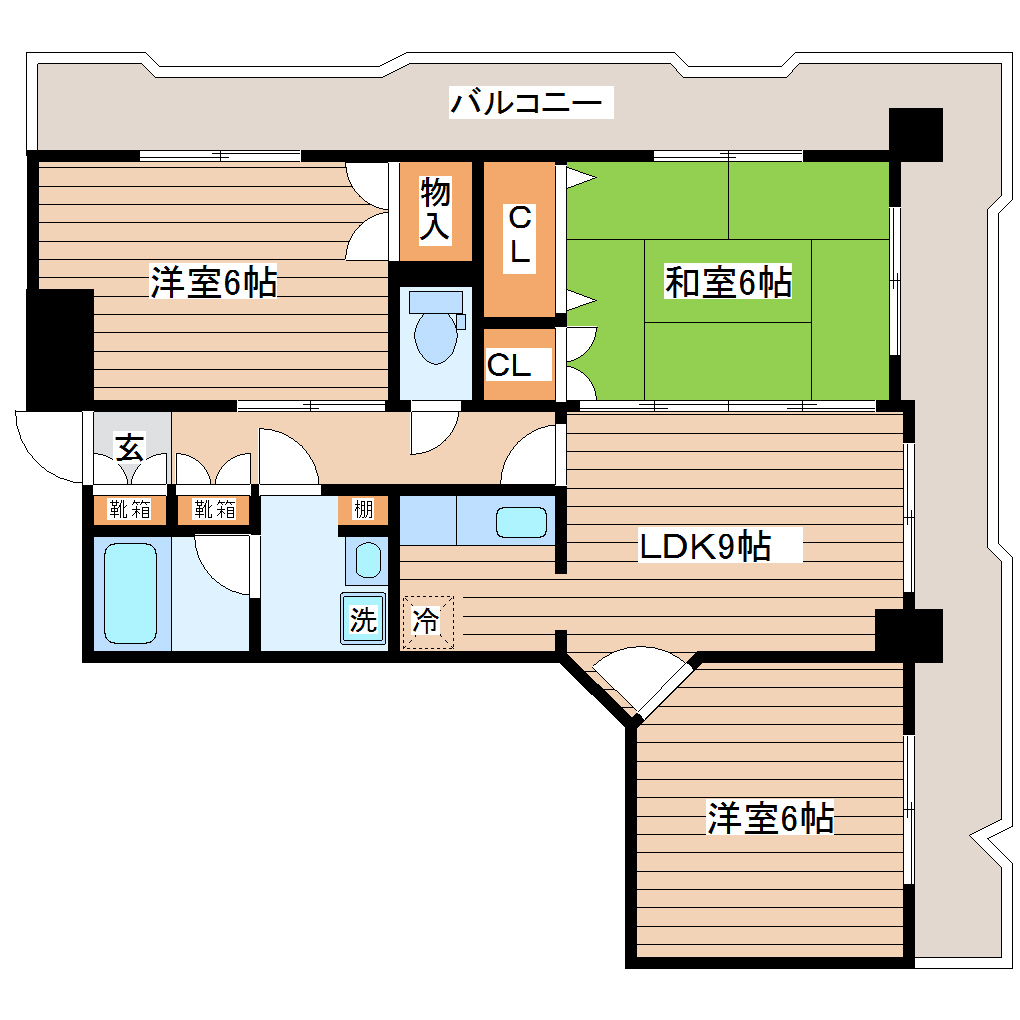 長町南424ビルの間取り