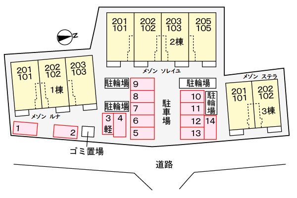 【羽曳野市南恵我之荘のアパートのその他共有部分】