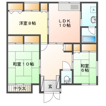青森県八戸市大字売市字鴨ケ池（一戸建）の賃貸物件の間取り