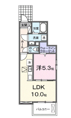 半田市大伝根町のアパートの間取り