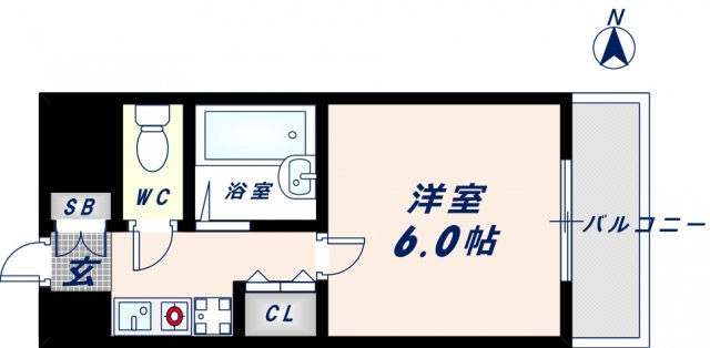 【東大阪市長田中のマンションの間取り】