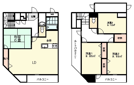 リエス春日町の間取り