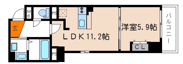 京都市東山区三吉町のマンションの間取り