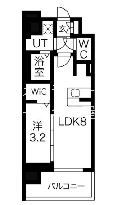 名古屋市北区平安のマンションの間取り