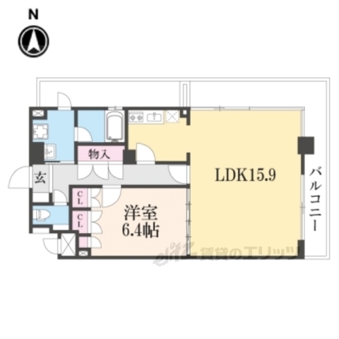 京都市下京区本上神明町のマンションの間取り