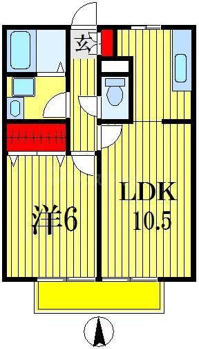 船橋市西船のアパートの間取り