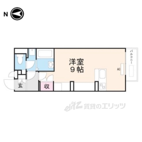 湖南市石部南のアパートの間取り