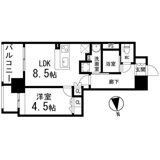 ディークレスト太子堂駅前　Ｅａｓｔの間取り