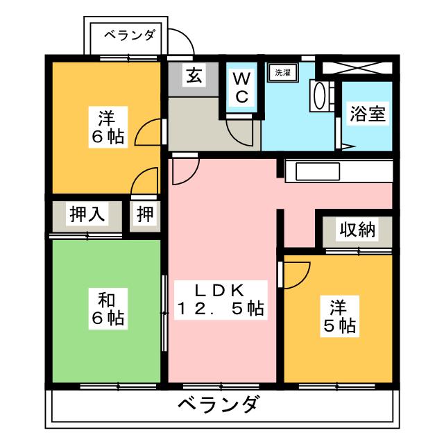 ヴェルドミールＭの間取り