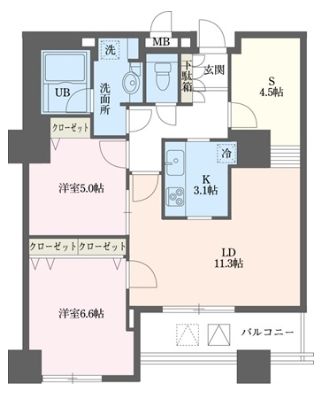 横浜市神奈川区金港町のマンションの間取り