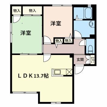 サンビノ Eの間取り写真
