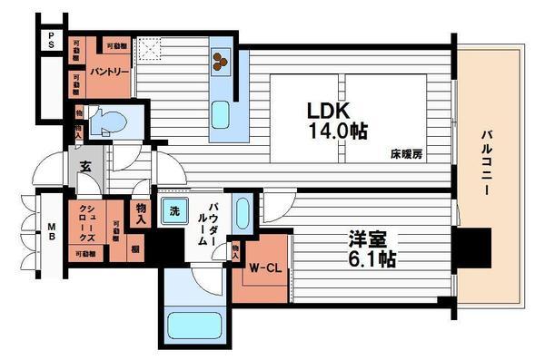 北浜ミッドタワーの間取り写真
