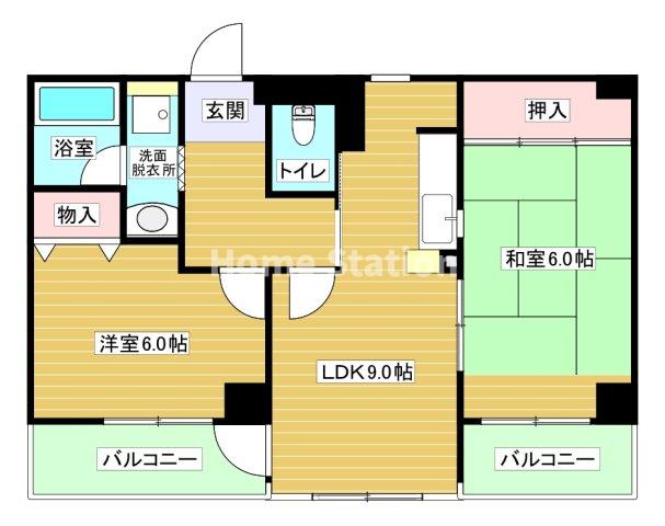 ＪＲ大阪環状線 西九条駅 徒歩3分 7階建 築29年の間取り写真