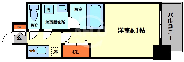 ＪＲ大阪環状線 寺田町駅 徒歩5分 14階建 築4年の間取り写真