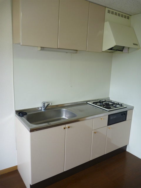 キッチン　人気のシステムキッチンです。ガスコンロはうれしい♪