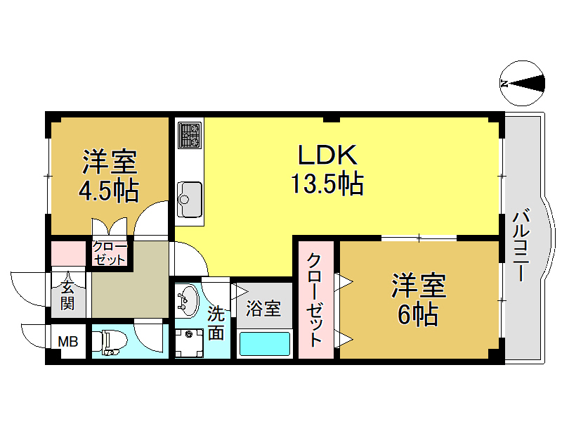 ハニープラザヨコタの間取り