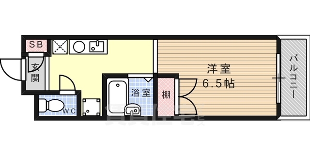 神戸市灘区神ノ木通のマンションの間取り