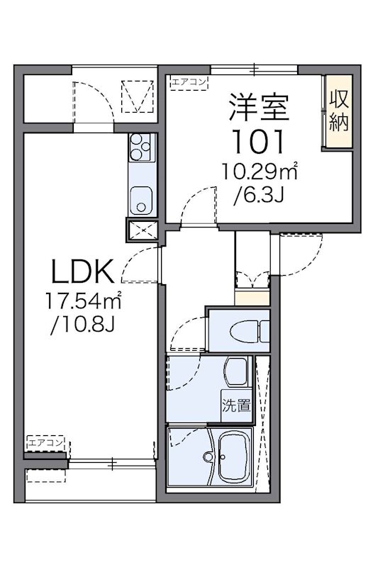 羽村市栄町のマンションの間取り