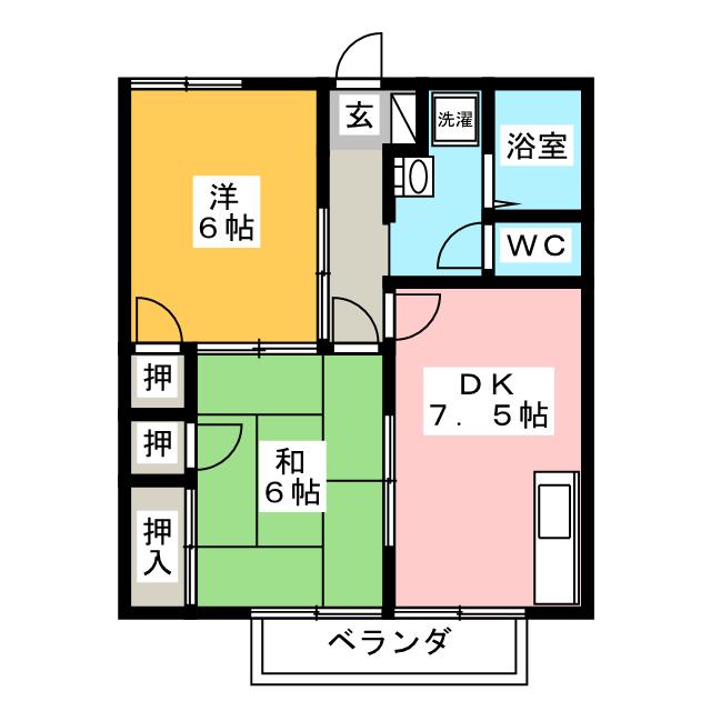 ロイヤルタマダ　Ｃ棟の間取り