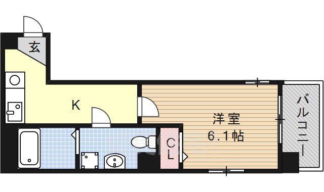 京都市下京区堀之上町のマンションの間取り