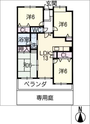 エクセル鶴見　１０６号室の間取り