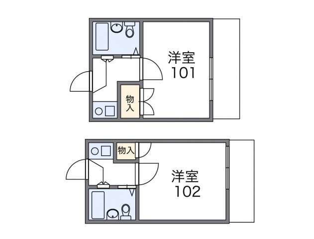 レオパレス岡崎第３の間取り