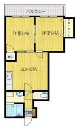 大阪市浪速区敷津東のマンションの間取り