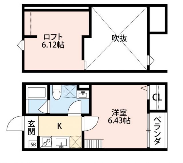 東大阪市中鴻池町のアパートの間取り