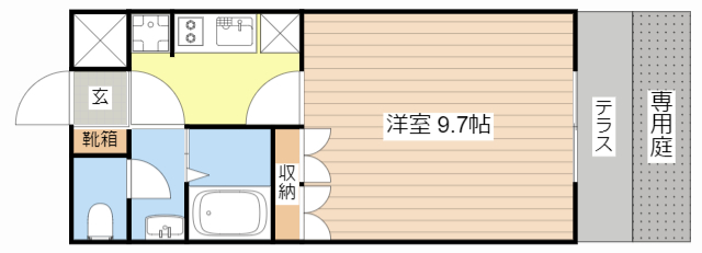 甲賀市信楽町黄瀬のアパートの間取り