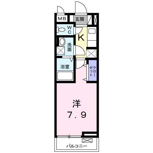 名古屋市南区鳴尾のアパートの間取り