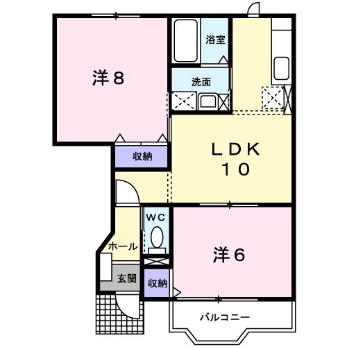 八戸市大字尻内町のアパートの間取り