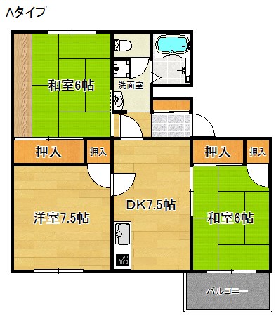 タウニィ高松A・B・C棟の間取り