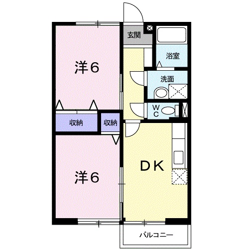 赤穂市塩屋のアパートの間取り