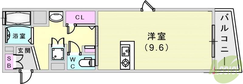 アスヴェルみなと元町Oceanfrontの間取り