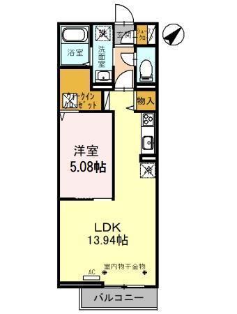 さいたま市緑区美園のアパートの間取り