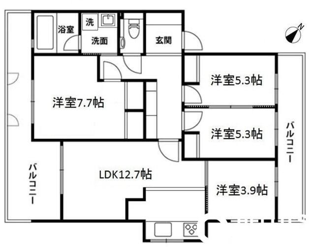 エルムコートの間取り