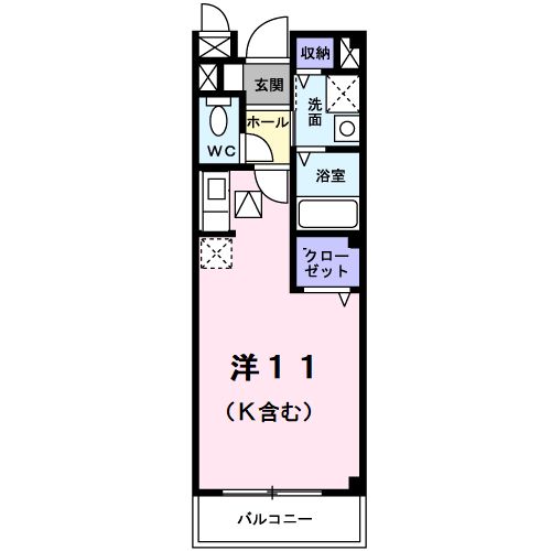 水戸市堀町のアパートの間取り