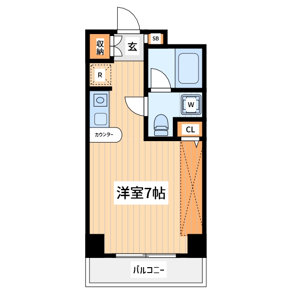 清水ビルフラワーコートの間取り