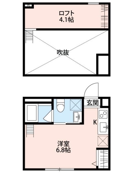 八王子市台町のアパートの間取り