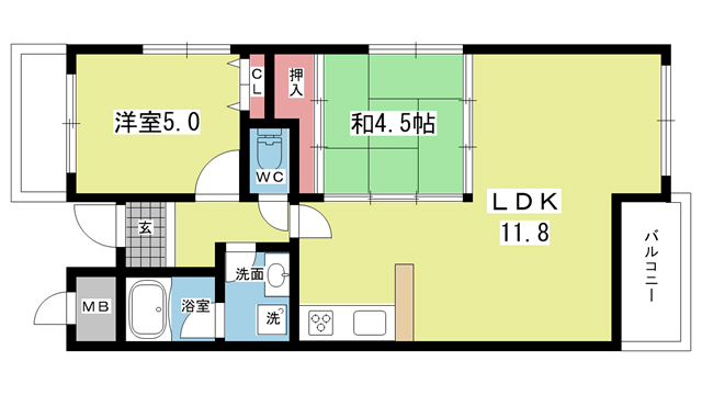 エアフォルク利倉東の間取り